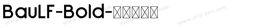 BauLF-Bold字体转换