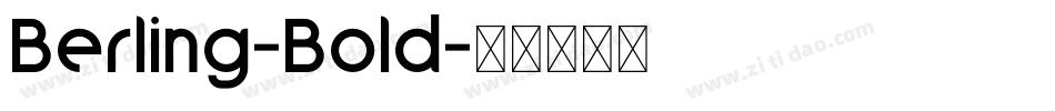Berling-Bold字体转换