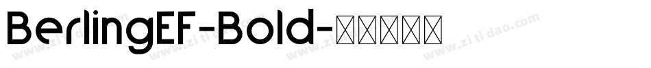 BerlingEF-Bold字体转换