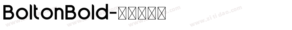 BoltonBold字体转换