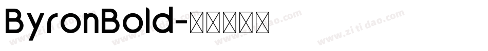 ByronBold字体转换