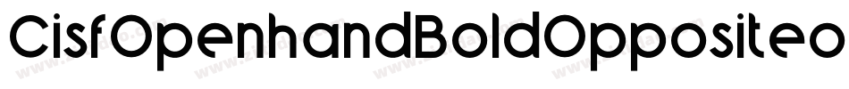 CisfOpenhandBoldOppositeoblique-K207字体转换