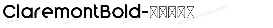 ClaremontBold字体转换