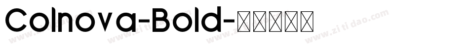 Colnova-Bold字体转换