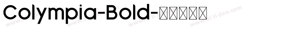 Colympia-Bold字体转换