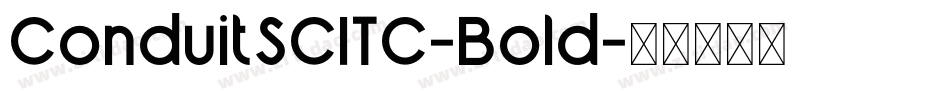 ConduitSCITC-Bold字体转换