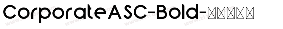 CorporateASC-Bold字体转换