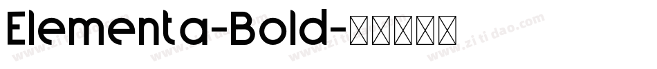 Elementa-Bold字体转换