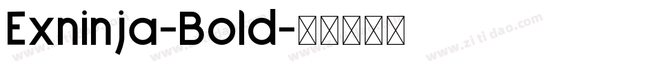 Exninja-Bold字体转换