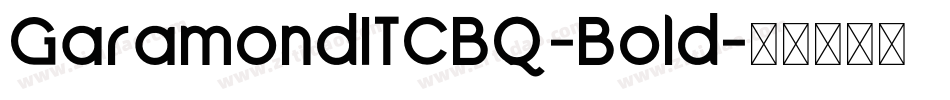 GaramondITCBQ-Bold字体转换