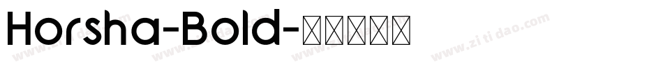Horsha-Bold字体转换