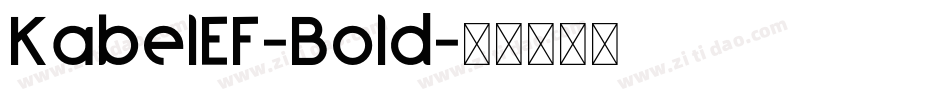 KabelEF-Bold字体转换