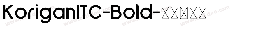 KoriganITC-Bold字体转换