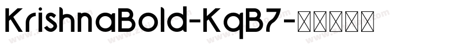 KrishnaBold-KqB7字体转换