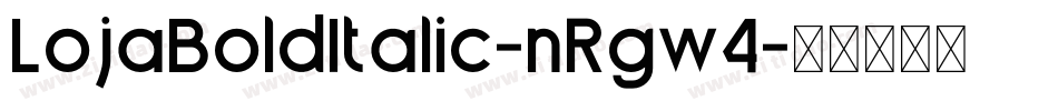 LojaBoldItalic-nRgw4字体转换