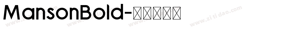 MansonBold字体转换