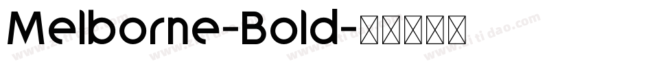 Melborne-Bold字体转换