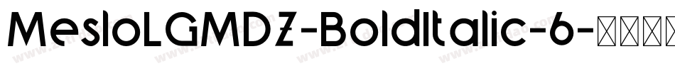 MesloLGMDZ-BoldItalic-6字体转换