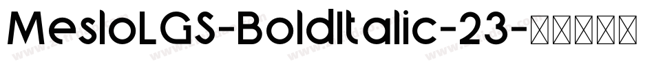 MesloLGS-BoldItalic-23字体转换