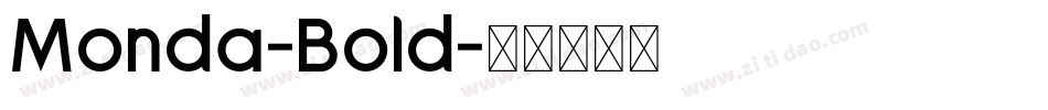 Monda-Bold字体转换