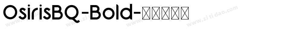 OsirisBQ-Bold字体转换