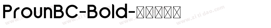 ProunBC-Bold字体转换