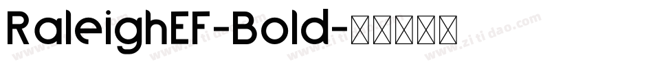 RaleighEF-Bold字体转换