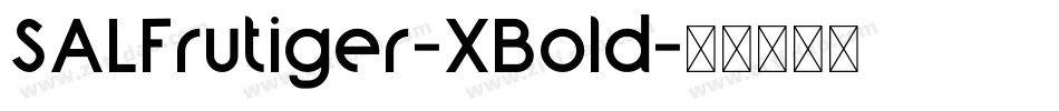 SALFrutiger-XBold字体转换