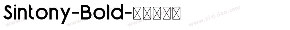 Sintony-Bold字体转换