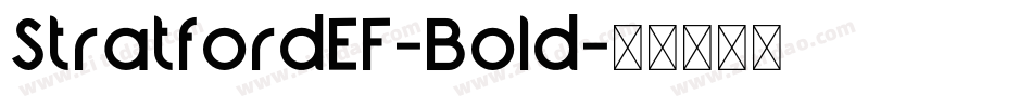 StratfordEF-Bold字体转换