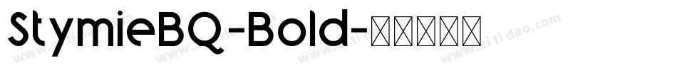 StymieBQ-Bold字体转换