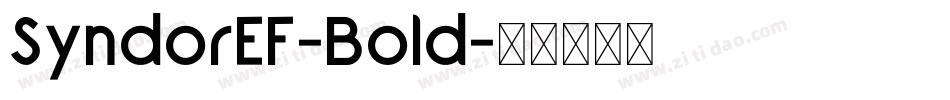 SyndorEF-Bold字体转换