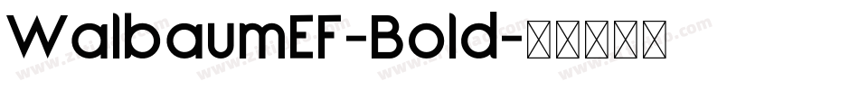 WalbaumEF-Bold字体转换