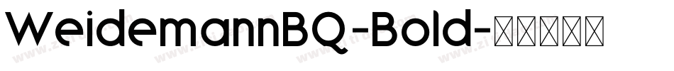 WeidemannBQ-Bold字体转换