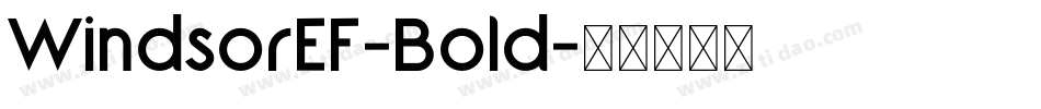 WindsorEF-Bold字体转换