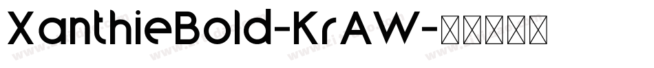 XanthieBold-KrAW字体转换