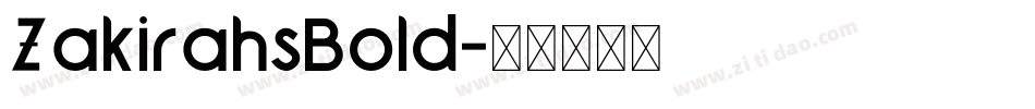 ZakirahsBold字体转换