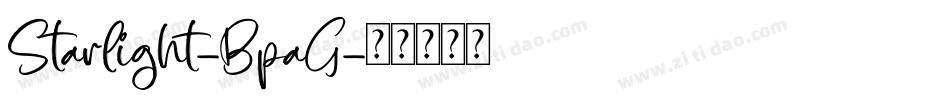 Starlight-BpaG字体转换