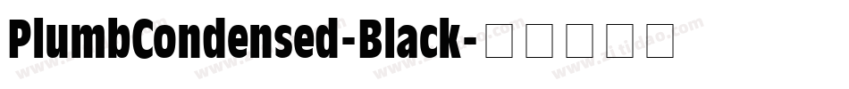 PlumbCondensed-Black字体转换