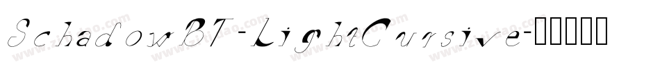 SchadowBT-LightCursive字体转换