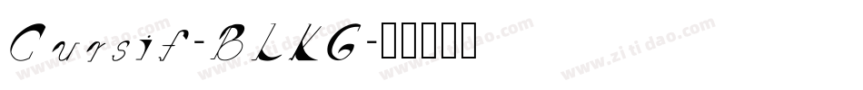 Cursif-BLKG字体转换