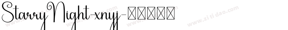 StarryNight-xnyj字体转换