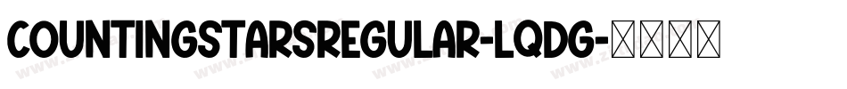 CountingStarsRegular-Lqdg字体转换