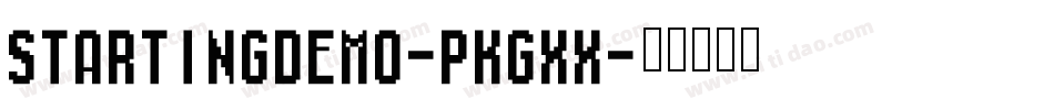 StartingDemo-PKGXx字体转换 StartingDemo-PKGXx字体转换