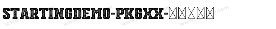 StartingDemo-PKGXx字体转换 StartingDemo-PKGXx字体转换