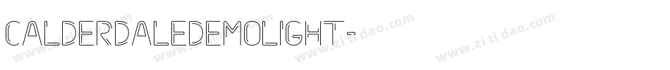 CALDERDALEDEMOLight字体转换