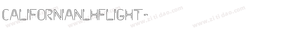 CalifornianLHFLight字体转换