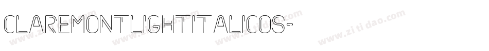ClaremontLightItalicOS字体转换