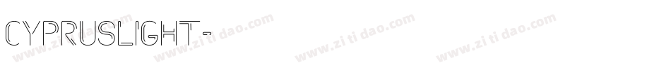 CyprusLight字体转换