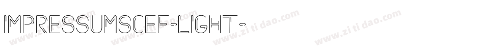 ImpressumSCEF-Light字体转换